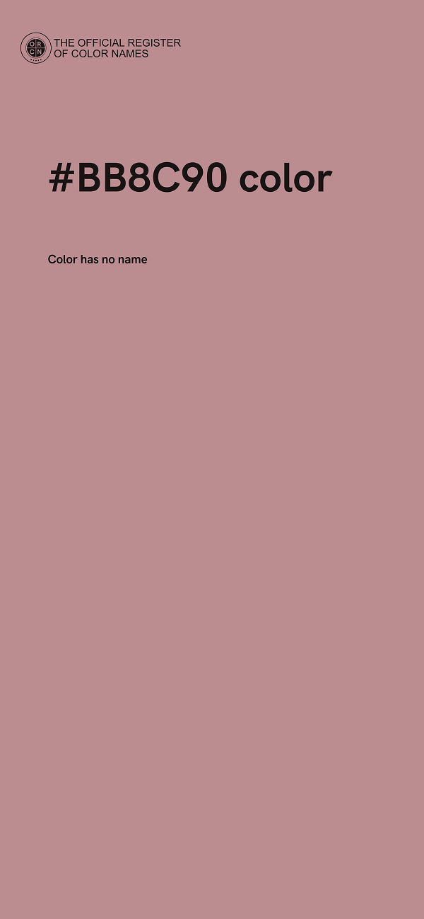 #BB8C90 color image