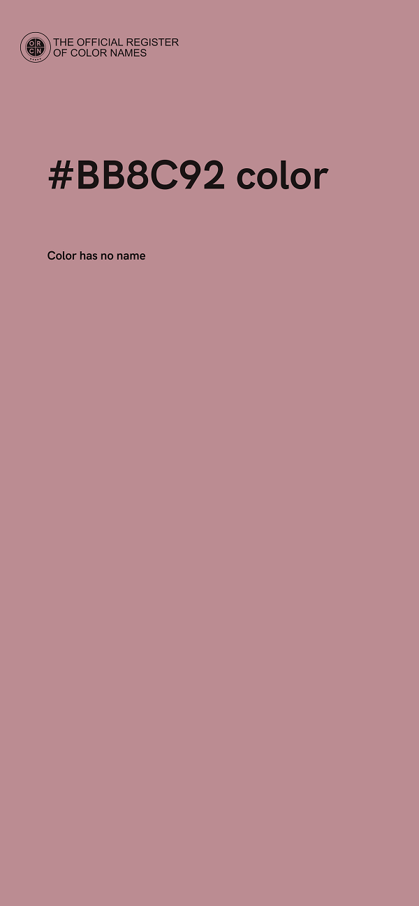 #BB8C92 color image