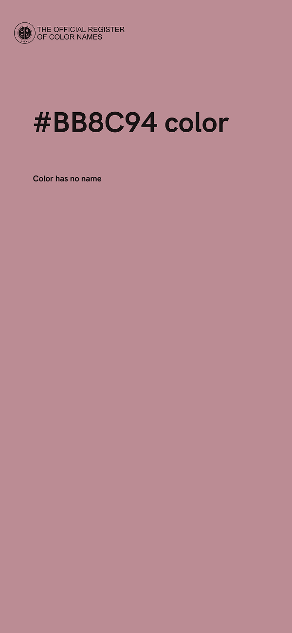 #BB8C94 color image