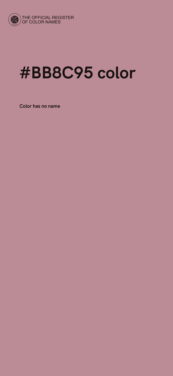 #BB8C95 color image