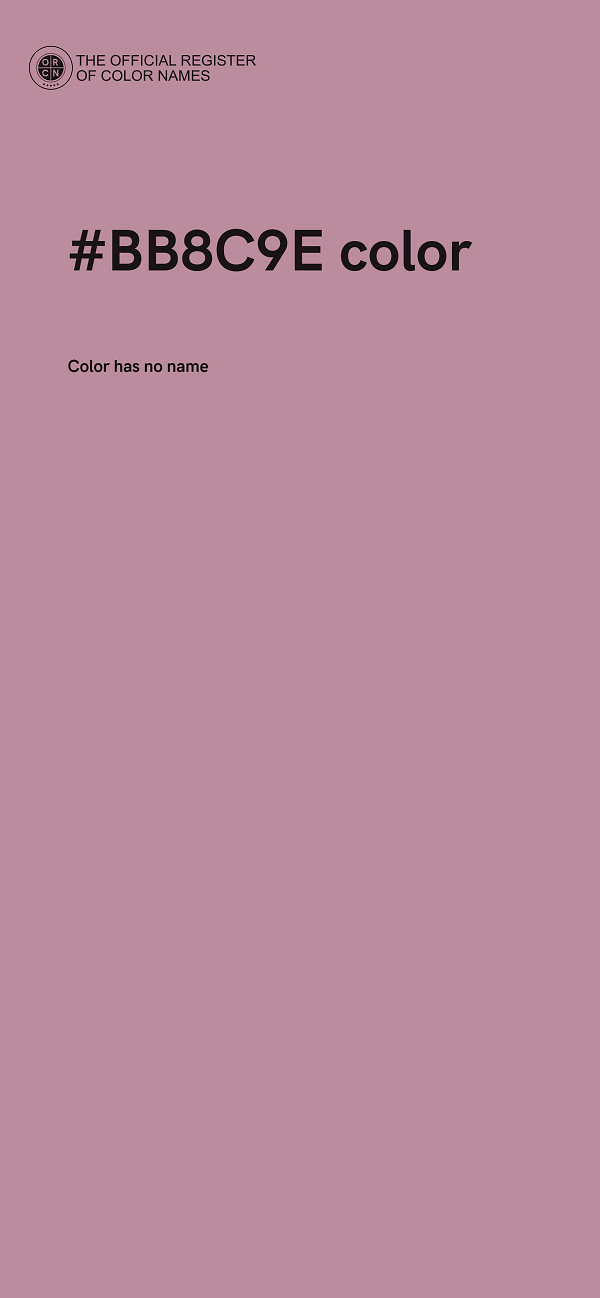 #BB8C9E color image
