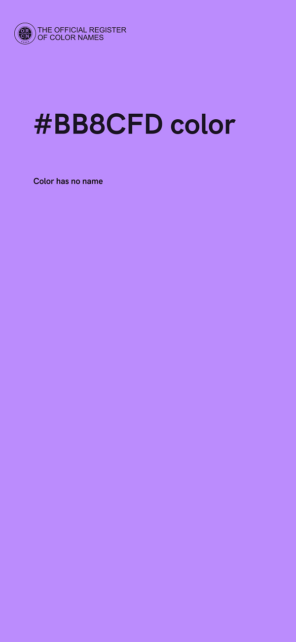 #BB8CFD color image
