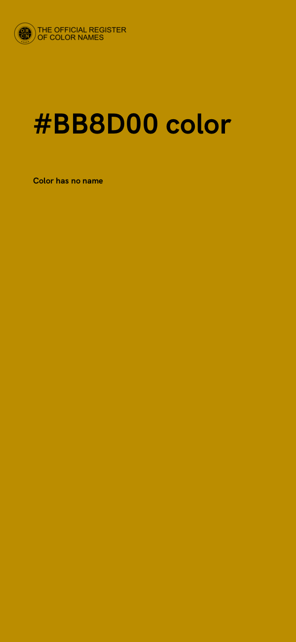 #BB8D00 color image