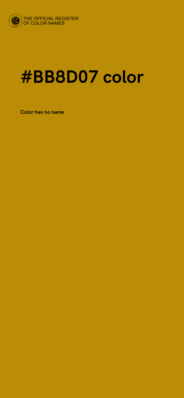 #BB8D07 color image