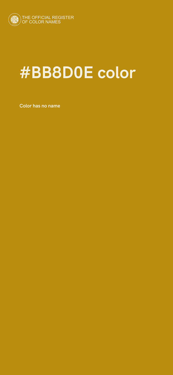 #BB8D0E color image