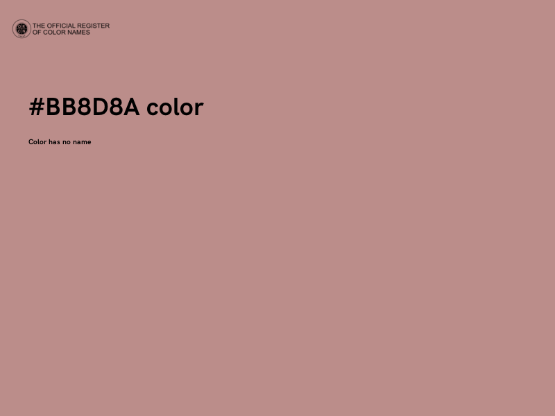 #BB8D8A color image
