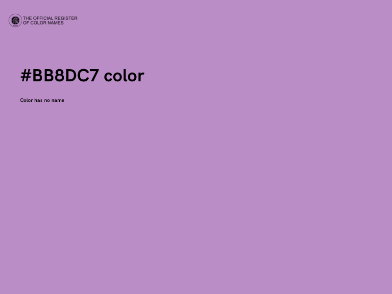 #BB8DC7 color image