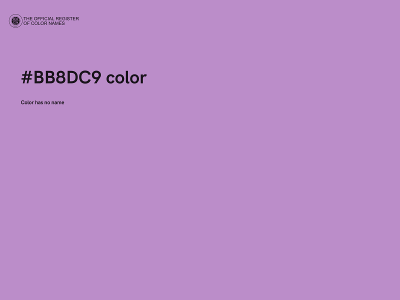 #BB8DC9 color image