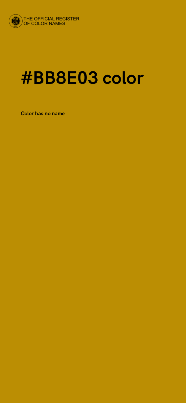 #BB8E03 color image