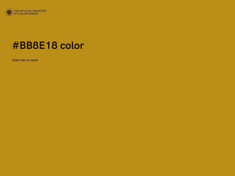 #BB8E18 color image