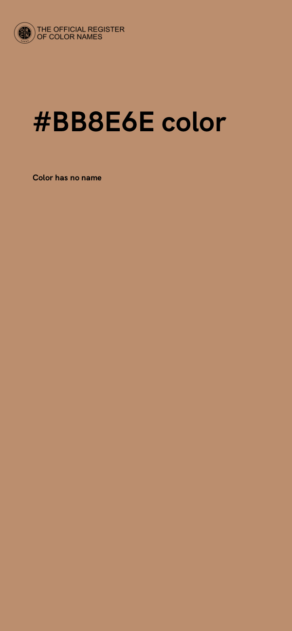 #BB8E6E color image
