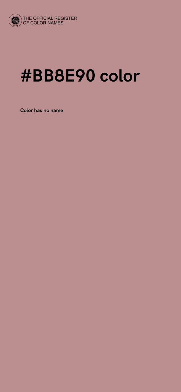 #BB8E90 color image
