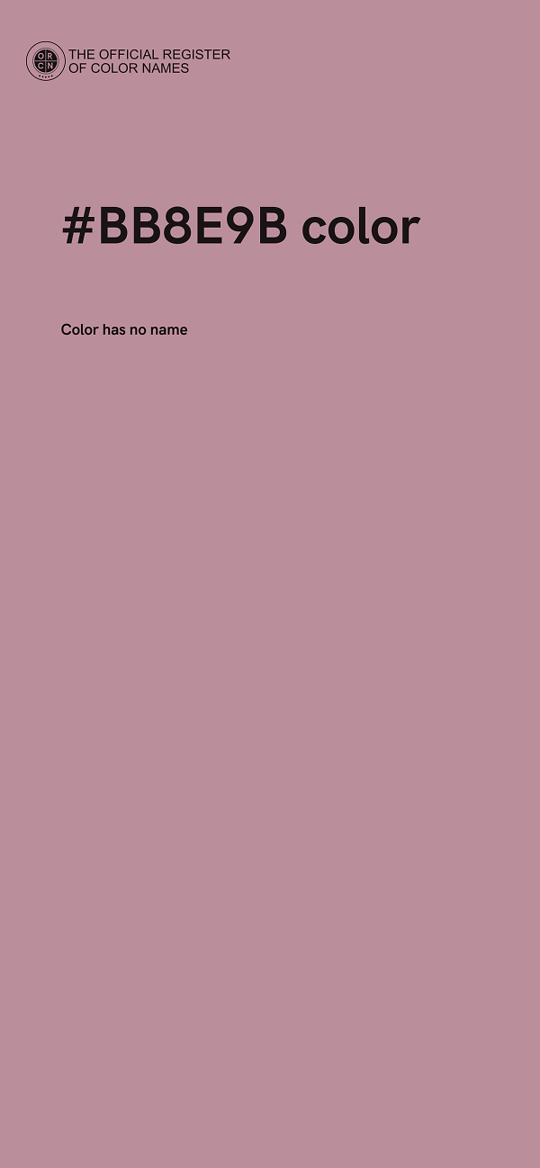 #BB8E9B color image