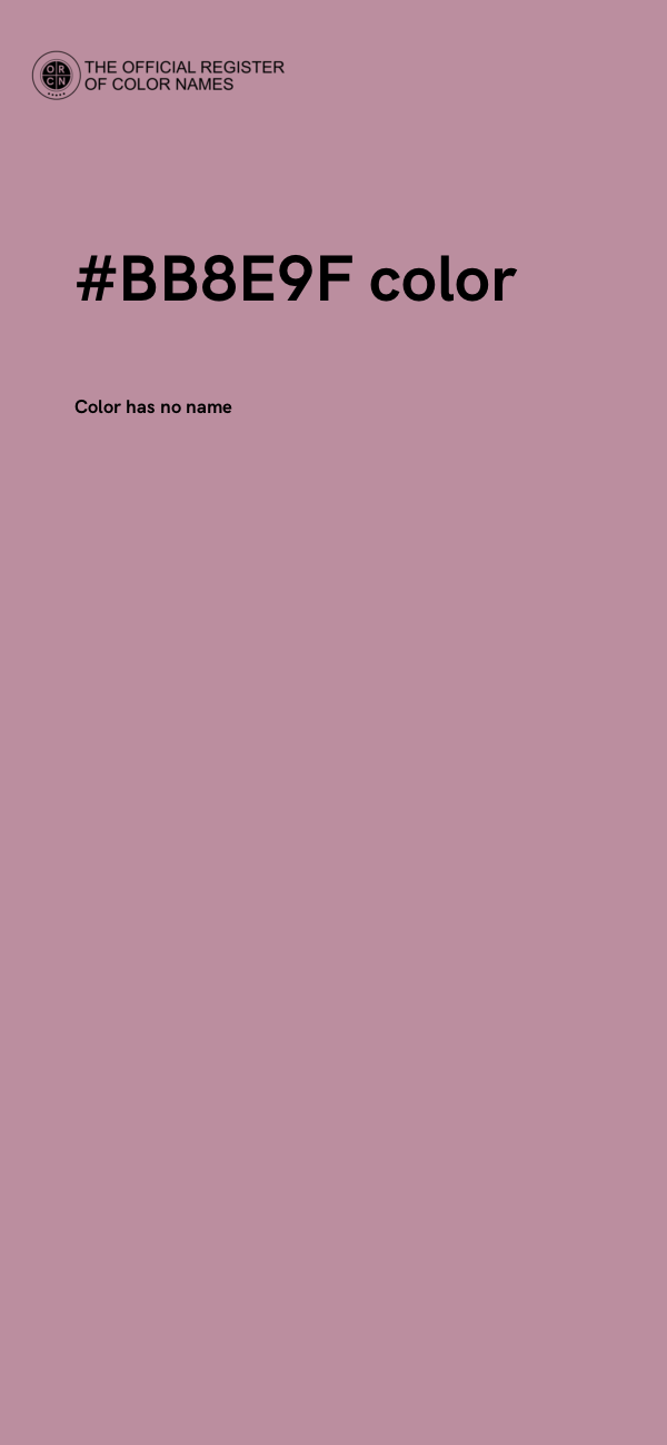 #BB8E9F color image