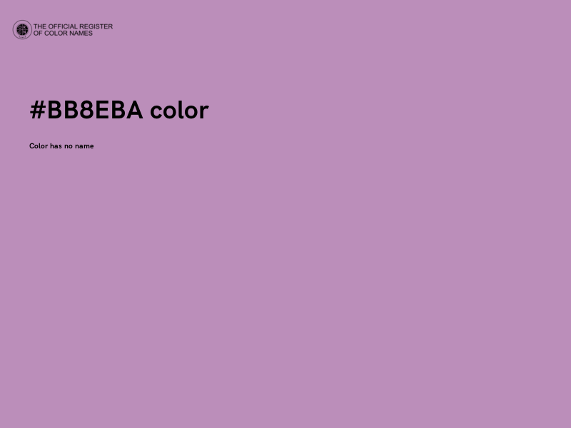 #BB8EBA color image