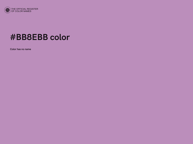 #BB8EBB color image