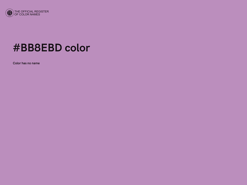 #BB8EBD color image