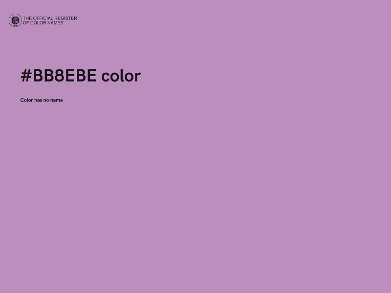 #BB8EBE color image