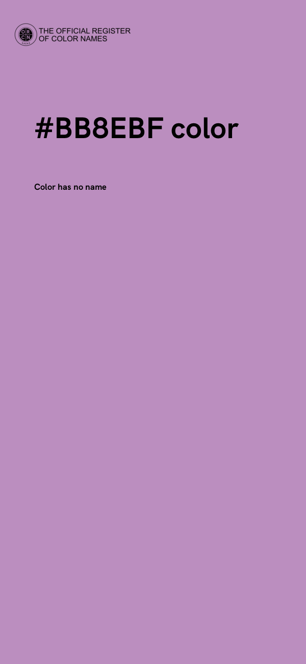#BB8EBF color image