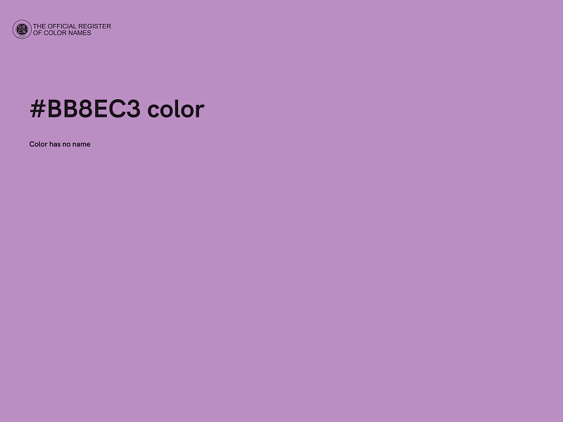 #BB8EC3 color image