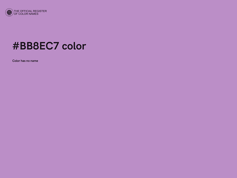 #BB8EC7 color image