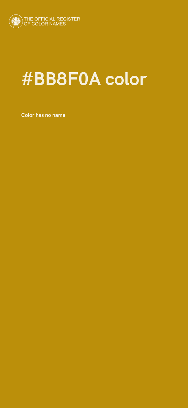 #BB8F0A color image