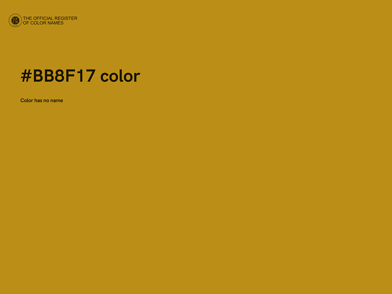 #BB8F17 color image