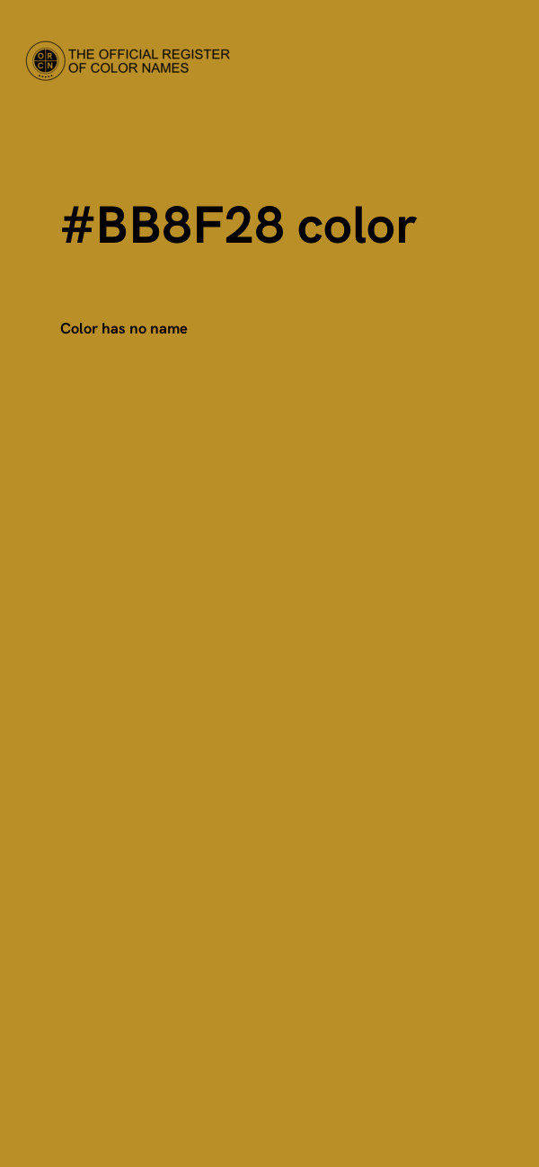 #BB8F28 color image