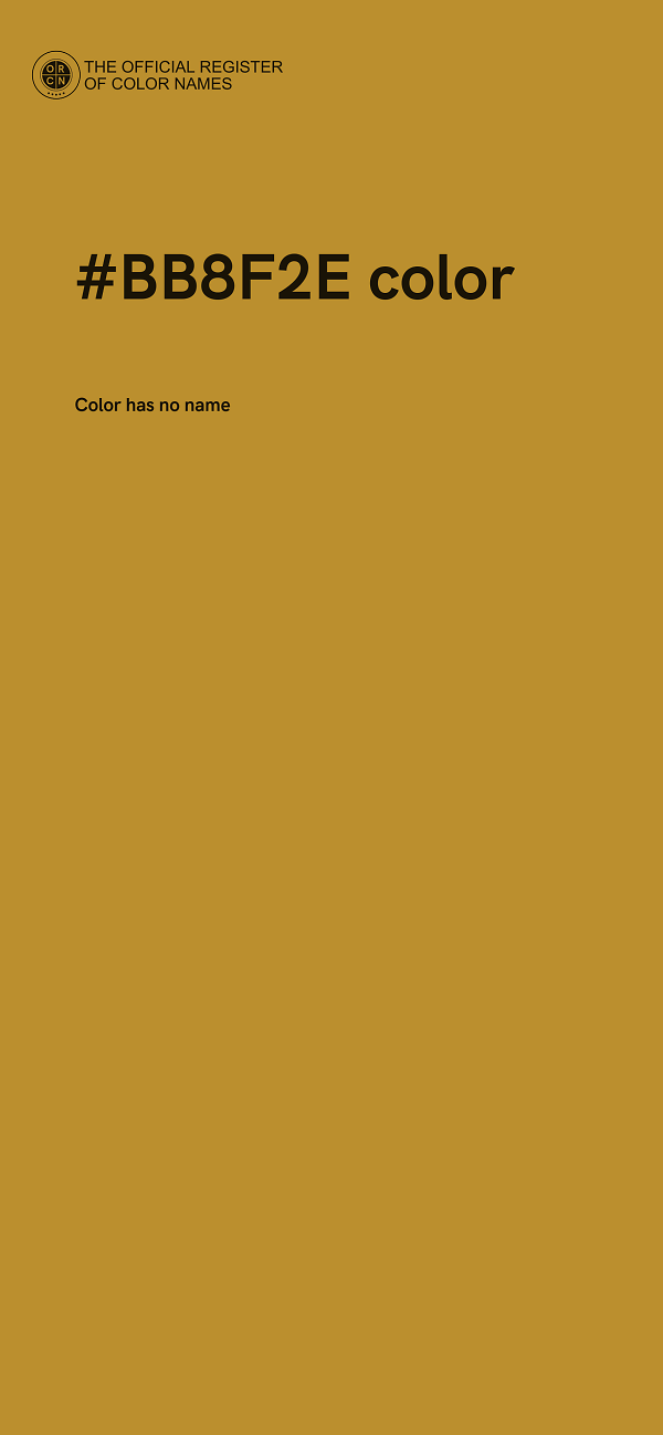 #BB8F2E color image