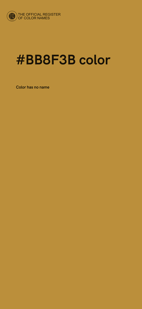 #BB8F3B color image