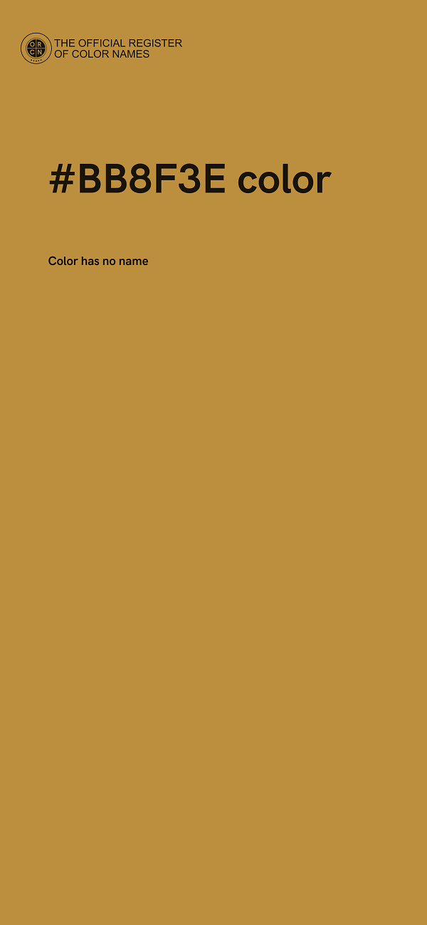 #BB8F3E color image