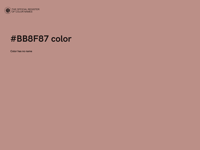 #BB8F87 color image