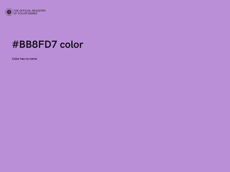 #BB8FD7 color image