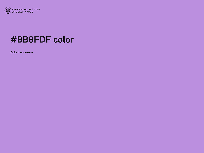 #BB8FDF color image