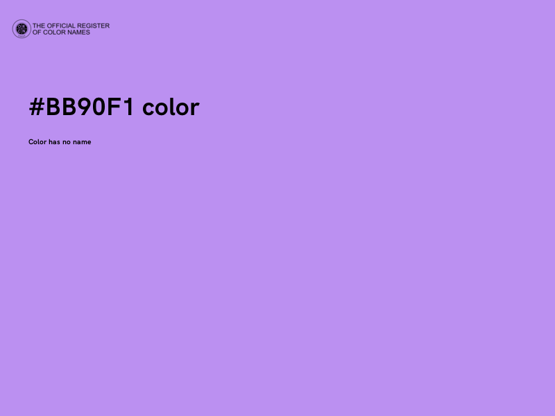 #BB90F1 color image
