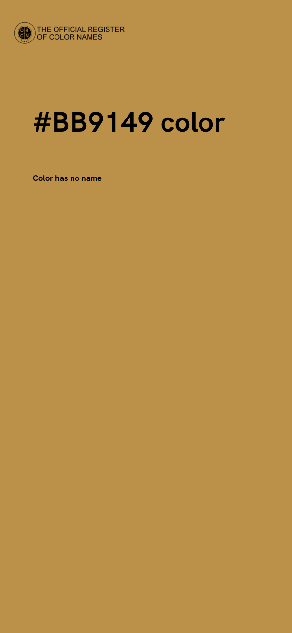 #BB9149 color image
