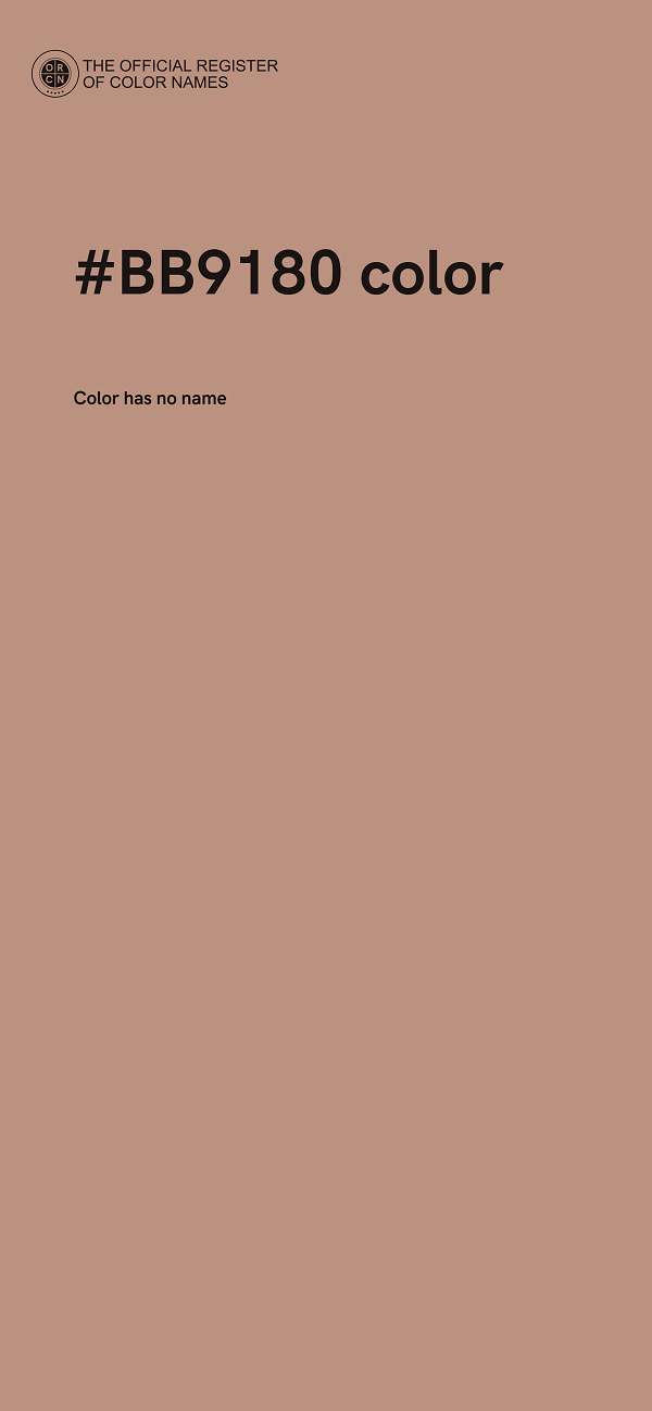 #BB9180 color image