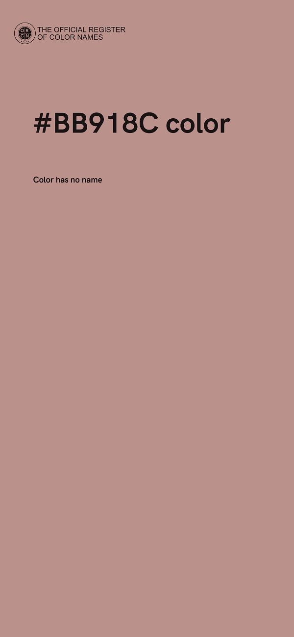 #BB918C color image