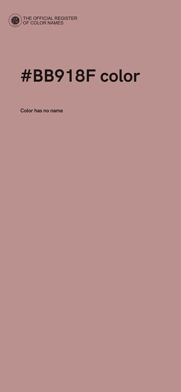 #BB918F color image