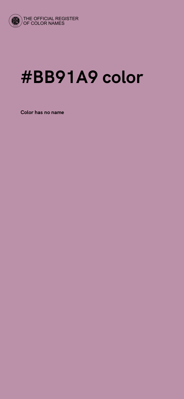 #BB91A9 color image