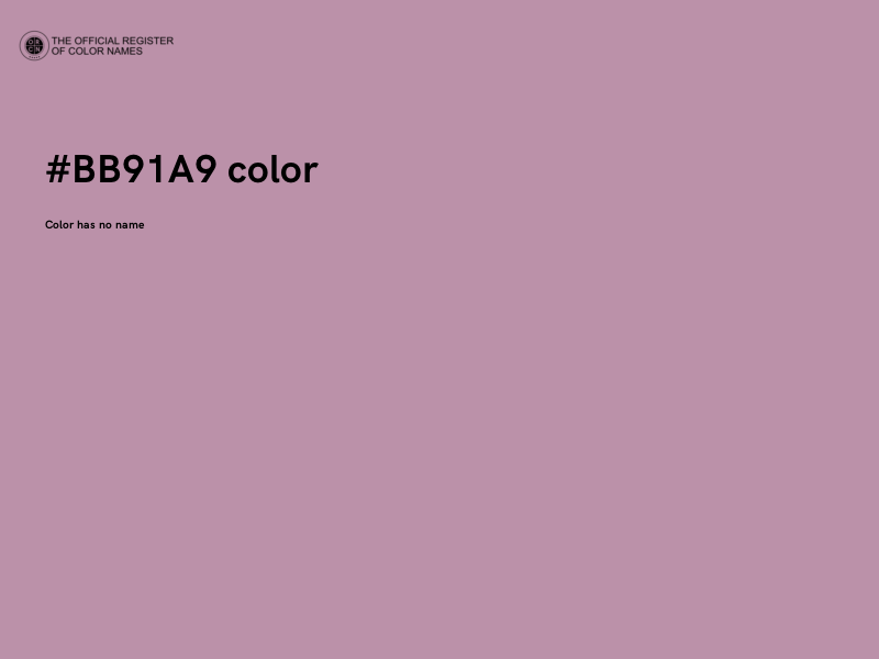 #BB91A9 color image