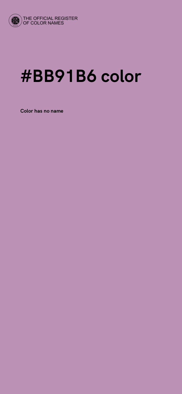 #BB91B6 color image
