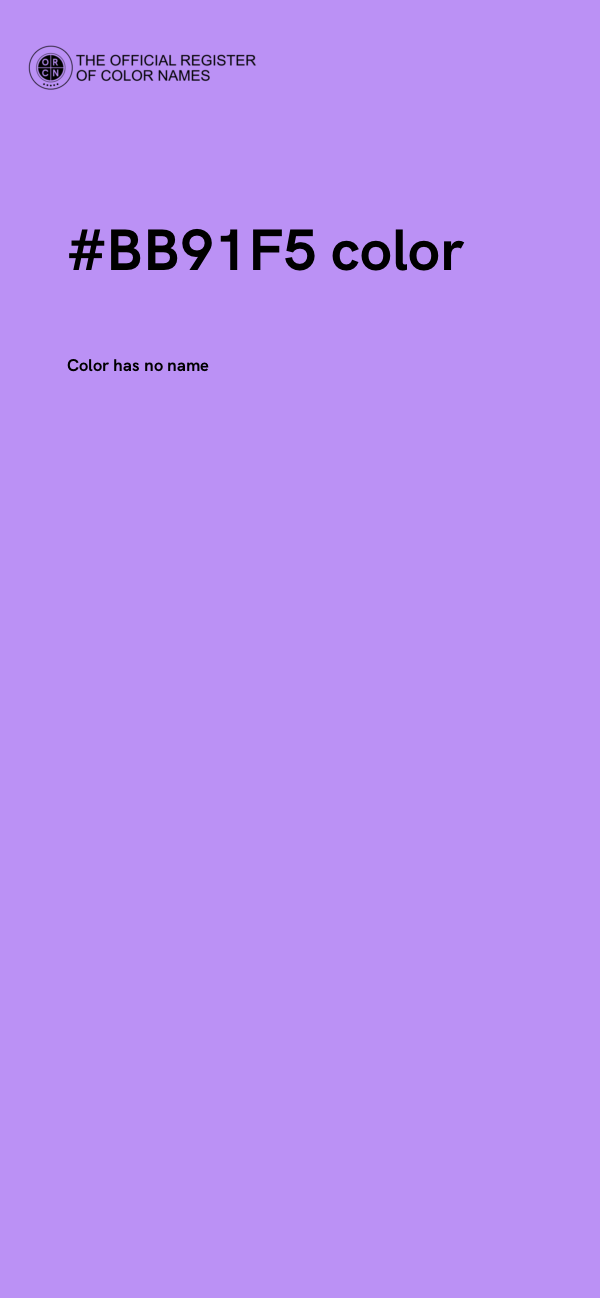 #BB91F5 color image