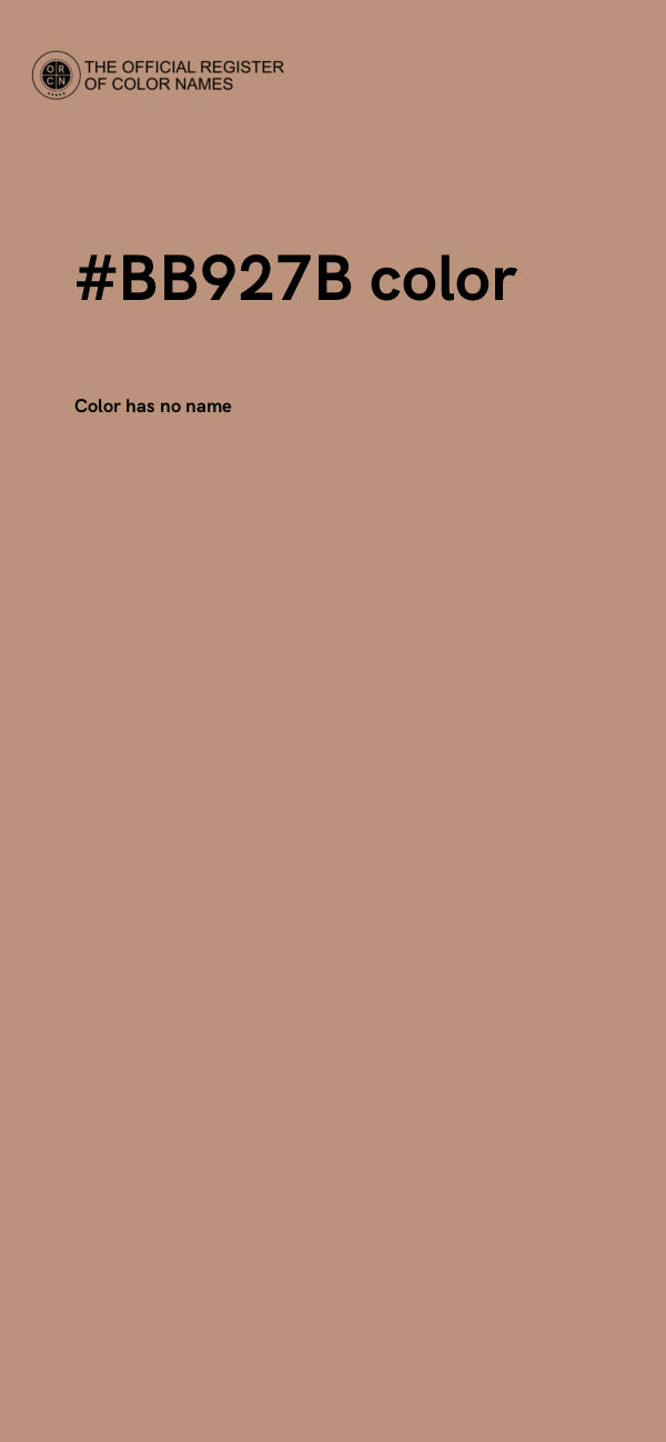 #BB927B color image