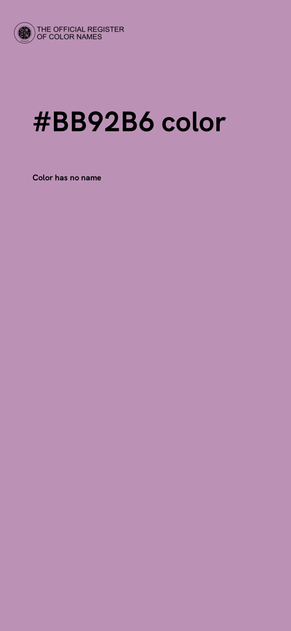 #BB92B6 color image