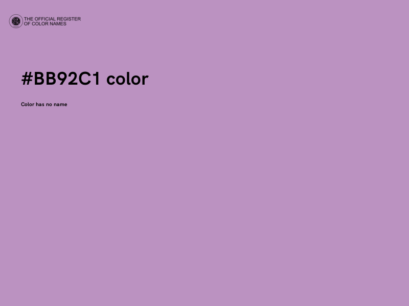 #BB92C1 color image