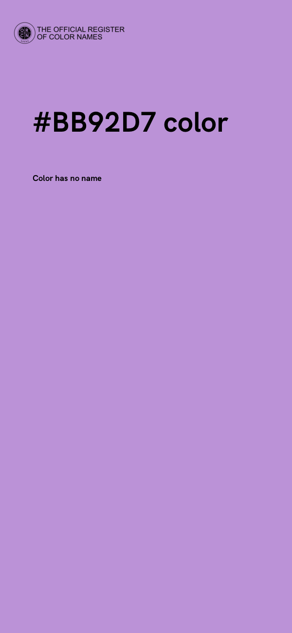 #BB92D7 color image
