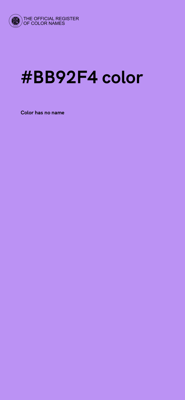 #BB92F4 color image