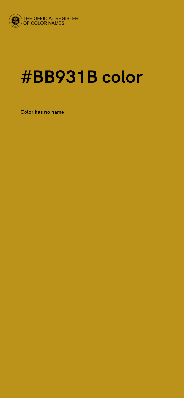 #BB931B color image