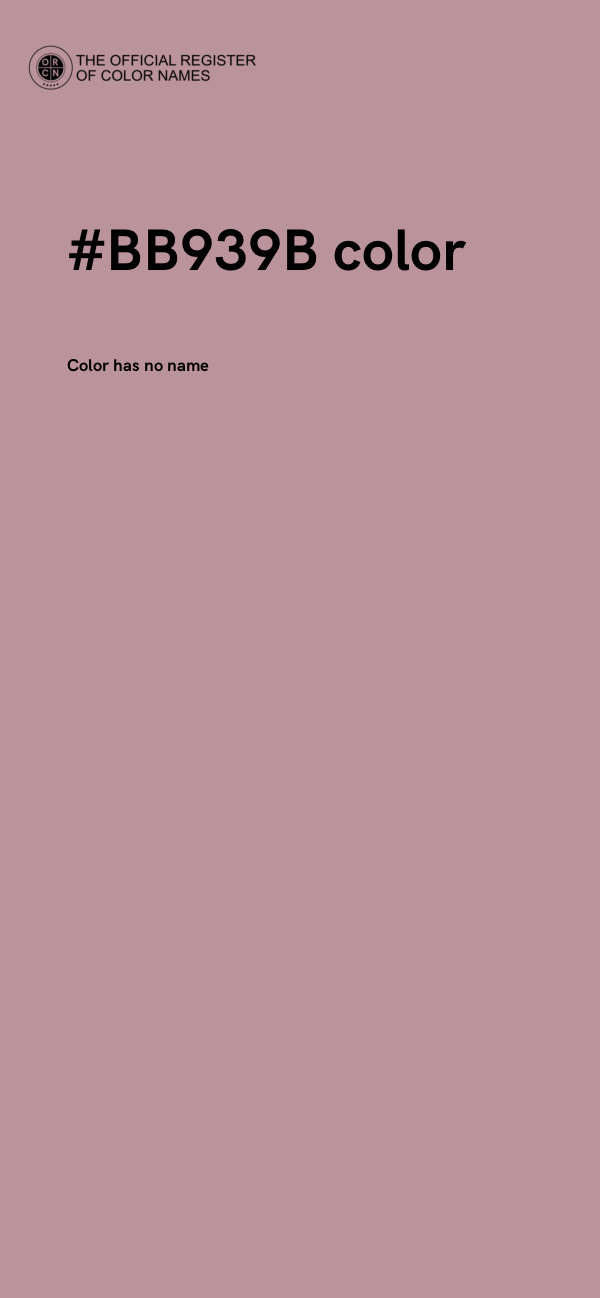 #BB939B color image